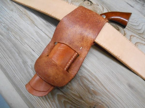 Mexican Loop Holster for Colt SAA - Grooved Border [SL-1003] - Image 9