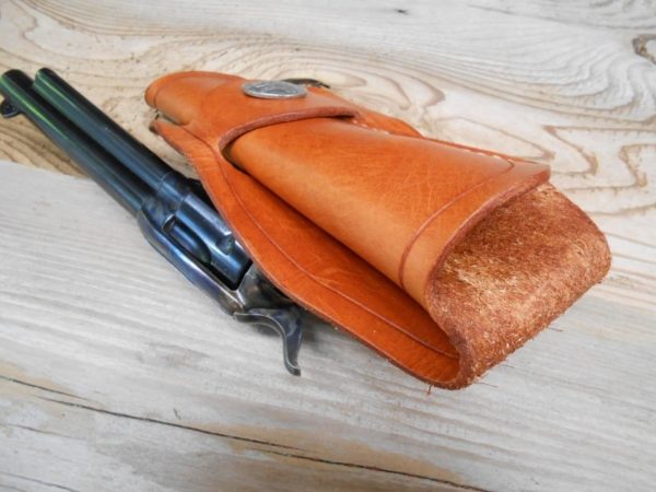 Mexican Loop Holster for Colt SAA - Grooved Border [SL-1003] - Image 3