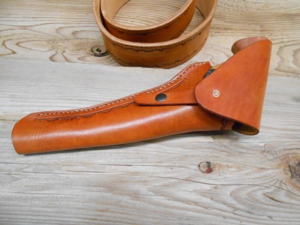 Holster - Cavalry Draw - Percussion Revolvers - Border Tooled [SL-1005] - Image 3