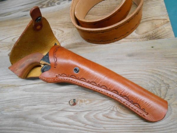 Holster - Cavalry Draw - Percussion Revolvers - Border Tooled [SL-1005] - Image 6